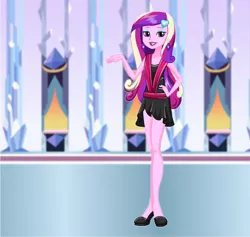 Size: 630x598 | Tagged: safe, artist:kimpossiblelove, derpibooru import, princess cadance, equestria girls, dean cadance, hand on hip, image, jpeg