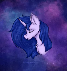 Size: 2457x2604 | Tagged: safe, artist:darklight1315, derpibooru import, oc, oc:destroy joom, pony, unicorn, eyes closed, image, png, solo, space