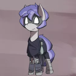 Size: 1000x1000 | Tagged: safe, artist:triplesevens, derpibooru import, oc, oc:triple sevens, unofficial characters only, pony, fantasy class, image, male, png, rogue, scared, simple background, solo