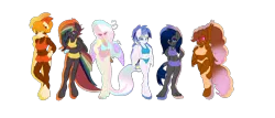 Size: 2068x884 | Tagged: safe, artist:aonairfaol, derpibooru import, oc, unofficial characters only, anthro, diamond dog, digitigrade anthro, pegasus, unguligrade anthro, base used, clothes, diamond dog oc, female, grin, image, multicolored hair, pegasus oc, png, rainbow hair, simple background, smiling, sports bra, transparent background, wings
