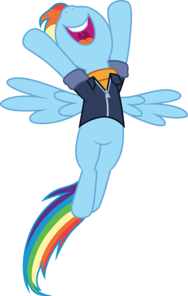 Size: 3000x4722 | Tagged: safe, artist:cloudyglow, derpibooru import, rainbow dash, pegasus, pony, the last problem, clothes, female, flying, high res, image, mare, nose in the air, older, older rainbow dash, open mouth, open smile, png, simple background, smiling, solo, spread wings, transparent background, vector, wings