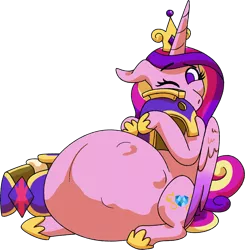 Size: 1896x1933 | Tagged: safe, anonymous artist, derpibooru import, princess cadance, belly, big belly, cadancepred, cadencepred, commission, commissioner:reversalmushroom, fetish, good clean married vore, image, implied shining armor, married couples doing married things, permanent, permapregnant, png, pregdance, pregnant, romance, romantic, simple background, together forever, transparent background, unbirthing, vore, willing vore