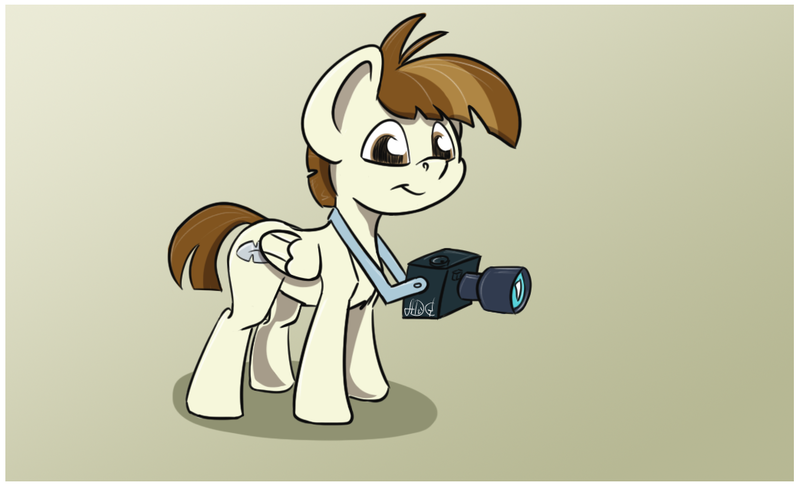 Size: 1043x633 | Tagged: safe, artist:agent-diego, derpibooru import, featherweight, pegasus, pony, camera, colt, image, male, png, simple background