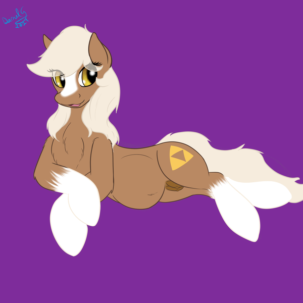 Size: 2500x2500 | Tagged: questionable, artist:darnelg, derpibooru import, earth pony, belly, big belly, blaze (coat marking), chest fluff, coat markings, crotchboobs, epona, facial markings, image, looking at you, nudity, open mouth, open smile, png, pregnant, smiling, socks (coat marking), teats, the legend of zelda, the legend of zelda: ocarina of time