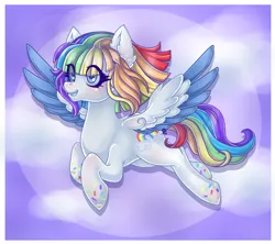 Size: 1800x1600 | Tagged: safe, artist:couratiel, derpibooru import, oc, oc:vanilla sprinkles, pegasus, pony, colored wings, female, image, mare, png, solo, two toned wings, wings