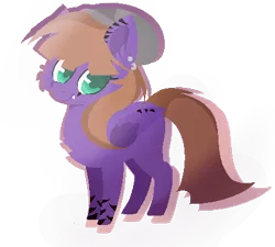 Size: 413x371 | Tagged: safe, artist:aonairfaol, derpibooru import, oc, unofficial characters only, earth pony, pony, base used, beanie, chest fluff, ear piercing, earth pony oc, hat, image, piercing, png, simple background, solo, transparent background