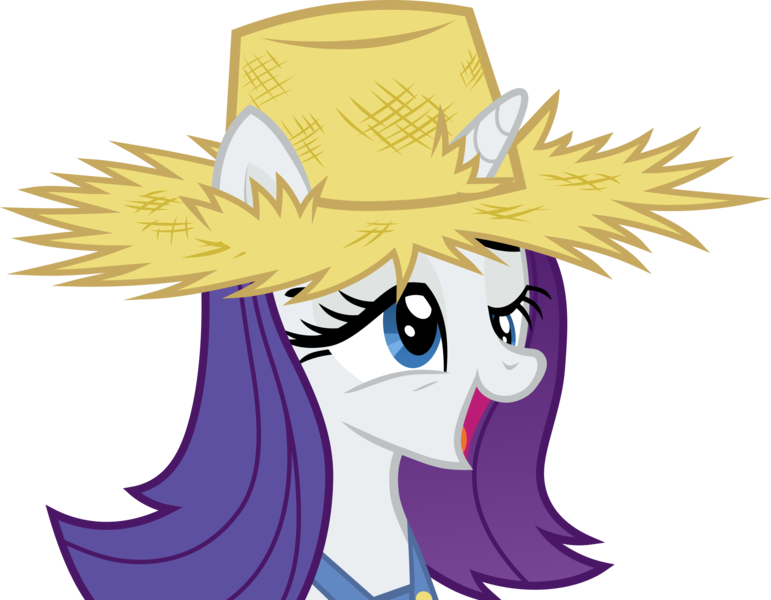 Size: 2569x2000 | Tagged: safe, artist:frownfactory, derpibooru import, rarity, pony, unicorn, simple ways, alternate hairstyle, faic, female, hat, image, mare, png, simple background, solo, straw hat, transparent background, vector
