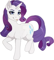 Size: 900x1000 | Tagged: safe, artist:sugarcup, derpibooru import, rarity, pony, unicorn, deviantart watermark, ear fluff, female, image, mare, obtrusive watermark, png, raised leg, simple background, solo, transparent background, watermark, white outline