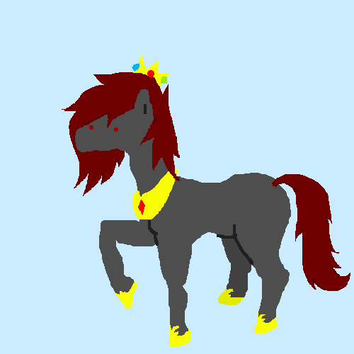 Size: 500x500 | Tagged: safe, artist:askpinkiepieandfriends, derpibooru import, oc, oc:queen frau, unofficial characters only, earth pony, pony, blue background, crown, female, hoof shoes, image, jewelry, mare, peytral, png, princess shoes, raised hoof, regalia, simple background, solo