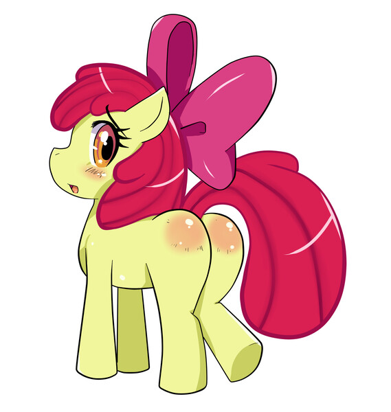 Size: 1321x1393 | Tagged: suggestive, artist:ss2sonic, derpibooru import, apple bloom, earth pony, pony, bloom butt, butt, female, filly, foalcon, image, jpeg, plot, solo, solo female, underage