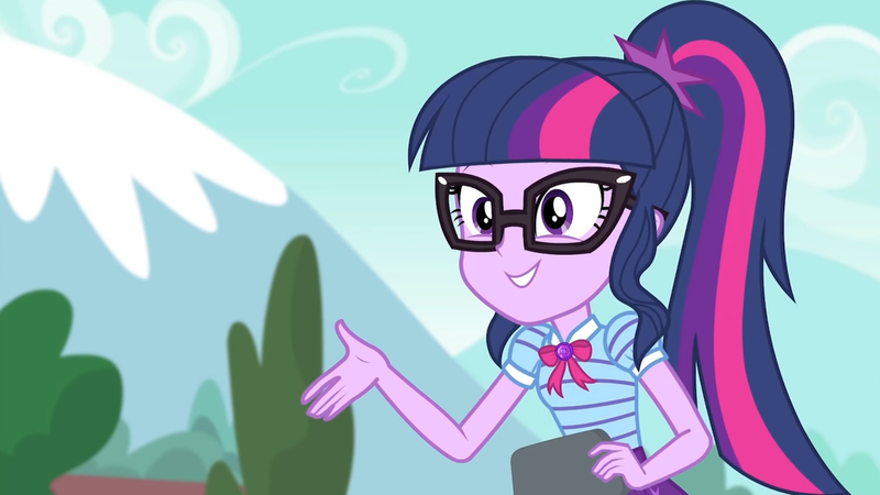 Size: 3410x1920 | Tagged: safe, derpibooru import, screencap, sci-twi, twilight sparkle, equestria girls, equestria girls series, forgotten friendship, bowtie, cute, female, geode of telekinesis, high res, image, jewelry, jpeg, magical geodes, necklace, ponytail, smiling, solo, twiabetes
