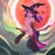 Size: 5000x5000 | Tagged: safe, anonymous editor, artist:fensu-san, edit, twibooru exclusive, unauthorized edit, twilight sparkle, pony, semi-anthro, unicorn, belly button, blood moon, broom, clothes, featured image, featureless crotch, female, flying, flying broomstick, hat, human shoulders, image, mare, moon, nudity, png, sfw edit, socks, solo, tongue out, unicorn twilight, wingless, wingless edit, witch, witch hat