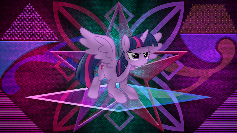 Size: 3840x2160 | Tagged: safe, artist:anime-equestria, artist:laszlvfx, derpibooru import, edit, twilight sparkle, twilight sparkle (alicorn), alicorn, pony, :3, female, high res, image, mare, png, smiling, smirk, solo, spread wings, wallpaper, wallpaper edit, wings