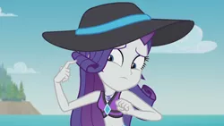 Size: 3410x1920 | Tagged: safe, derpibooru import, screencap, rarity, equestria girls, equestria girls series, lost and found, belly button, female, geode of shielding, hairpin, high res, image, jewelry, jpeg, magical geodes, necklace, solo