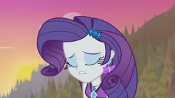 Size: 3410x1920 | Tagged: safe, derpibooru import, screencap, rarity, equestria girls, equestria girls series, lost and found, crying, eyes closed, female, geode of shielding, hairpin, high res, image, jewelry, jpeg, magical geodes, necklace, sad, solo