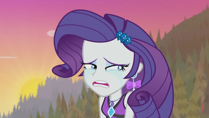 Size: 3410x1920 | Tagged: safe, derpibooru import, screencap, rarity, equestria girls, equestria girls series, lost and found, crying, female, geode of shielding, hairpin, high res, image, jewelry, jpeg, magical geodes, necklace, open mouth, sad, solo