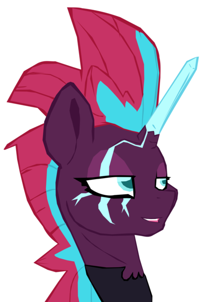 Size: 1280x1808 | Tagged: safe, artist:benpictures1, artist:chedx, derpibooru import, tempest shadow, pony, unicorn, comic:the storm kingdom, my little pony: the movie, bad end, bodysuit, clothes, crystal of light, female, general tempest shadow, image, implied applejack, implied fluttershy, implied pinkie pie, implied rainbow dash, implied rarity, implied spike, inkscape, mare, png, simple background, solo, transparent background, vector