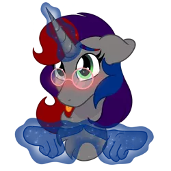 Size: 900x900 | Tagged: safe, artist:nivimonster, derpibooru import, oc, oc:scarlet melody, pony, unicorn, bust, female, hand, image, magic, magic hands, mare, png, portrait, simple background, solo, tongue out, transparent background