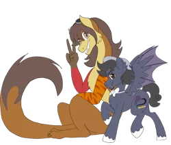 Size: 900x762 | Tagged: safe, artist:nivimonster, derpibooru import, oc, oc:pandemonium, unofficial characters only, bat pony, draconequus, pony, image, male, png, rule 63, simple background, stallion, transparent background