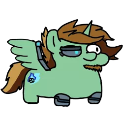 Size: 720x720 | Tagged: safe, derpibooru import, oc, oc:glow speed, unofficial characters only, alicorn, cyborg, image, png, simple background, solo, squatpony, transparent background