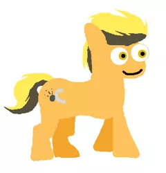 Size: 404x421 | Tagged: safe, artist:minus, derpibooru import, oc, oc:flint spark, unofficial characters only, earth pony, pony, 2018, bulging eyes, derpibooru exclusive, earth pony oc, image, male, pixel art, png, simple background, smiling, two toned mane, white background, wide eyes