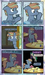 Size: 1920x3169 | Tagged: safe, artist:alexdti, derpibooru import, oc, oc:marco, oc:purple creativity, oc:umberto, unofficial characters only, pegasus, pony, unicorn, comic:quest for friendship, bed, bipedal, book, crying, eyes closed, female, glasses, image, jpeg, male, open mouth, solo, twilight's castle