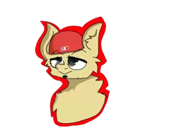 Size: 1600x1200 | Tagged: safe, artist:revenge.cats, derpibooru import, ponified, pegasus, pony, bust, cheek fluff, fred durst, hat, image, limp bizkit, png, simple background, smiling, solo, transparent background