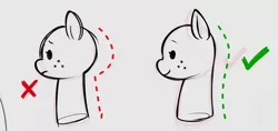 Size: 890x419 | Tagged: safe, artist:moetempura, pony, bobblehead, drawing tutorial, image, png, simple background, sketch, tutorial, white background