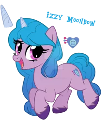 Size: 1280x1451 | Tagged: safe, artist:hate-love12, derpibooru import, izzy moonbow, pony, unicorn, deviantart watermark, female, g5, g5 to g4, generation leap, image, mare, obtrusive watermark, png, simple background, solo, transparent background, watermark