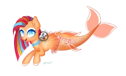 Size: 4411x2660 | Tagged: safe, artist:keeka-snake, derpibooru import, oc, merpony, female, image, png, simple background, solo, transparent background, watermark