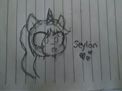 Size: 4160x3120 | Tagged: safe, artist:seylan, derpibooru import, oc, oc:seylan, unofficial characters only, pony, female, image, jpeg, lined paper, solo, traditional art