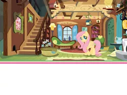 Size: 1600x1200 | Tagged: safe, derpibooru import, official, fluttershy, pegasus, pony, book, female, fluttershy's cottage, g4, image, jpeg, mare, welcome to ponyville (book)