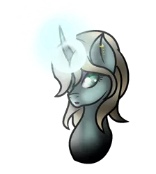 Size: 860x960 | Tagged: safe, artist:aonairfaol, derpibooru import, oc, unofficial characters only, pony, unicorn, bust, ear piercing, earring, eyelashes, female, glowing horn, horn, image, jewelry, mare, piercing, png, simple background, solo, transparent background, unicorn oc