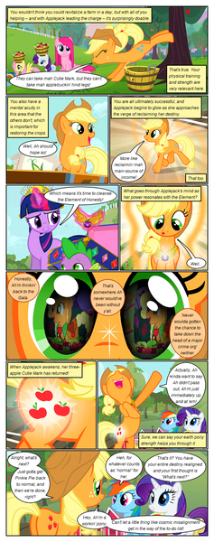 Size: 612x1552 | Tagged: safe, derpibooru import, edit, edited screencap, screencap, pinkie pie, rainbow dash, rarity, twilight sparkle, earth pony, pegasus, pony, unicorn, comic:friendship is dragons, magical mystery cure, bucking, comic, eye reflection, glowing horn, hat, horn, image, outdoors, pinkamena diane pie, png, reflection, screencap comic, tree, unicorn twilight