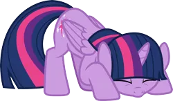 Size: 5150x3000 | Tagged: safe, artist:cloudyglow, derpibooru import, twilight sparkle, twilight sparkle (alicorn), alicorn, horse play, image, kneeling, png, simple background, solo, transparent background, vector