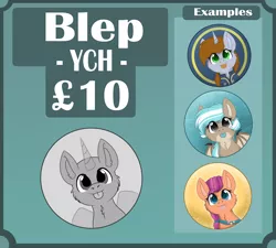 Size: 3192x2872 | Tagged: safe, artist:rokosmith26, derpibooru import, sunny starscout, oc, oc:littlepip, bat pony, earth pony, pony, unicorn, fallout equestria, :p, advertisement, badge, bat pony oc, bat wings, bust, cheek fluff, clothes, commission, commission info, cute, description is relevant, eye clipping through hair, female, fluttershy's cutie mark, g5, hairband, horn, image, mare, markings, neck fluff, png, rainbow dash's cutie mark, teeth, text, tongue out, twilight sparkle's cutie mark, unicorn oc, wings, ych example, your character here