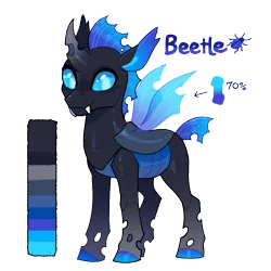 Size: 720x720 | Tagged: safe, artist:lastnight-light, derpibooru import, oc, oc:beetle, changeling, image, male, png, simple background, solo, transparent background