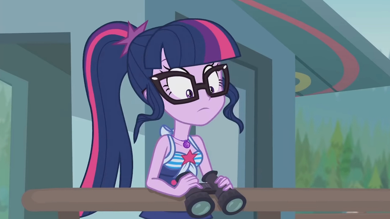 Size: 3410x1920 | Tagged: safe, derpibooru import, screencap, sci-twi, twilight sparkle, equestria girls, equestria girls series, unsolved selfie mysteries, clothes, female, geode of empathy, glasses, high res, image, jewelry, jpeg, magical geodes, necklace, one-piece swimsuit, ponytail, solo, swimsuit