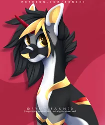 Size: 1380x1633 | Tagged: safe, artist:syncbanned, derpibooru import, oc, pony, unicorn, black and white, gold, golden, grayscale, image, male, monochrome, png, solo