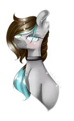 Size: 1923x3120 | Tagged: safe, artist:fantisai, derpibooru import, oc, unofficial characters only, earth pony, pony, bedroom eyes, blushing, bust, choker, ear fluff, earth pony oc, eyelashes, female, image, mare, png, simple background, smiling, solo, transparent background