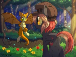 Size: 800x600 | Tagged: safe, artist:rangelost, derpibooru import, oc, oc:moonflower, bat pony, pony, bat pony oc, bat wings, dust: an elysian tail, fidget, image, png, wings