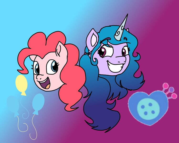 Size: 2048x1638 | Tagged: safe, artist:arrrtist179, derpibooru import, izzy moonbow, pinkie pie, duo, g5, image, jpeg