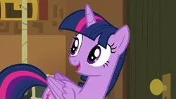 Size: 1000x563 | Tagged: safe, derpibooru import, screencap, twilight sparkle, twilight sparkle (alicorn), alicorn, all bottled up, cropped, cute, image, open mouth, png, smiling, solo, twiabetes