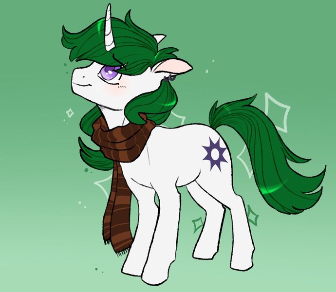 Size: 1241x1079 | Tagged: safe, artist:woollyart, derpibooru import, oc, oc:zenith night, pony, clothes, ear piercing, earring, image, jewelry, jpeg, male, piercing, scarf, solo, stallion