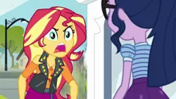 Size: 1280x720 | Tagged: safe, derpibooru import, sci-twi, sunset shimmer, twilight sparkle, equestria girls, equestria girls series, forgotten friendship, text support, angry, image, png, rage, yelling