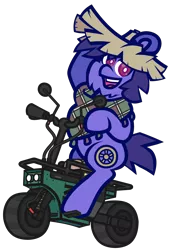Size: 2394x3492 | Tagged: safe, artist:threetwotwo32232, derpibooru import, oc, oc:wagon wheel, earth pony, pony, image, male, motorcycle, png, simple background, solo, stallion, transparent background