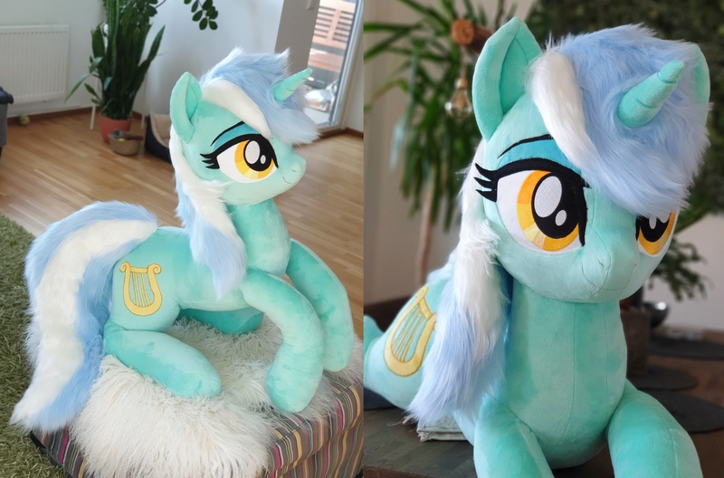 Size: 5832x3848 | Tagged: safe, artist:epicrainbowcrafts, derpibooru import, lyra heartstrings, pony, unicorn, absurd resolution, image, irl, jpeg, photo, plushie, solo