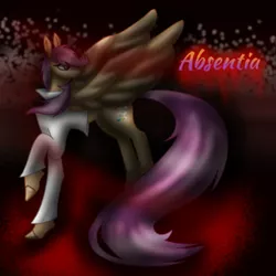 Size: 400x400 | Tagged: artist needed, grimdark, derpibooru import, scootaloo, pegasus, pony, fanfic:pegasus device, fanfic:rainbow factory, absentia, alternate cutie mark, alternate ending, alternate universe, bad quality, blank stare, blood, blood pool, curly mane, curly tail, dripping blood, evil, evil scootaloo, eviloo, eye lashes, factory, factory absentia, factory scootaloo, fanfic art, female, frown, good end?, graceful, image, jpeg, large wings, lighting, long legs, long mane, long neck, long tail, looking back, mare, older, older scootaloo, orange fur, pegasus device, purple eyes, purple mane, purple tail, rainbow factory worker scootaloo, raised hoof, shading, simple background, small ears, solo, spread wings, tail, text, wall of tags, what if, white clothes, white shirt, wings, wrong outfit