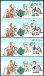 Size: 2243x3879 | Tagged: safe, artist:marbo, derpy hooves, rainbow dash, oc, oc:salmon run, oc:snow shoes, fish, pegasus, pony, taiga pony, /mlp/, boots, chest fluff, clothes, coat, coat markings, comic, cute, dialogue, ears, female, fish bush, fish on nose, floppy ears, fluffy, fush, image, looking at something, mare, nervous sweat, open mouth, pale belly, png, shocked, shoes, snow, socks (coat marking), species swap, worried