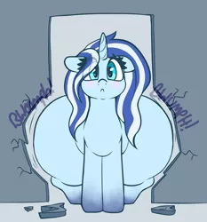 Size: 2292x2456 | Tagged: suggestive, artist:graphenescloset, derpibooru import, oc, oc:urban wave, pony, unicorn, :<, adorafatty, blushing, bottom heavy, butt, butt expansion, chubby, curse, cute, doorway, embarrassed, extra thicc, eyelashes, fat, female, food, growth, hip expansion, huge butt, hyper, hyper butt, hyper pear, image, impossibly large butt, impossibly wide ass, impossibly wide hips, large butt, pear, pear shaped, plump, png, rubble, solo, the ass was fat, the ass was too fat, thicc ass, thick, too fat to fit, too fat to get through, weight gain, wide hips, wide load